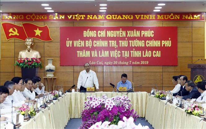 Thủ tướng Nguyễn Xuân Phúc làm việc với lãnh đạo tỉnh Lào Cai - ảnh 1
