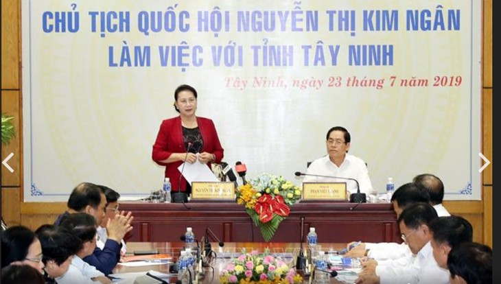 Chủ tịch Quốc hội Nguyễn Thị Kim Ngân làm việc với lãnh đạo tỉnh Tây Ninh - ảnh 1