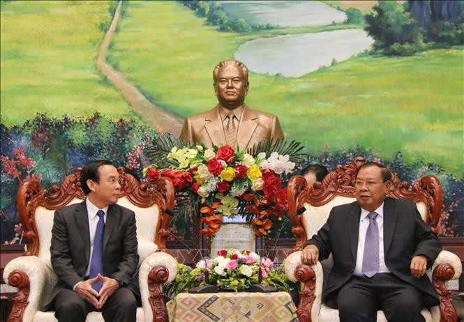 Tổng Bí thư, Chủ tịch Lào Bounnhang Volachith tiếp Đoàn đại biểu cấp cao Văn phòng Trung ương Đảng Cộng sản Việt Nam - ảnh 1