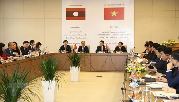 Hội thảo về công tác Ngoại giao kinh tế Việt Nam và Lào - ảnh 1