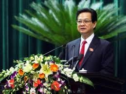 Perdana Menteri Nguyen Tan Dung  menghadiri upacara meresmikan  proyek besar di propinsi Ca Mau - ảnh 1