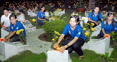 Aktivitas  “balas budi” terhadap prajurit penyandang cacad, pahlawan yang gugur dan orang yang berjasa terhadap revolusi di Vietnam - ảnh 4