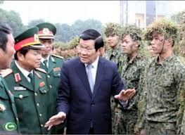 Presiden Vietnam Truong Tan Sang mengunjungi Pasukan Khusus Brigade PHB 205 - ảnh 1