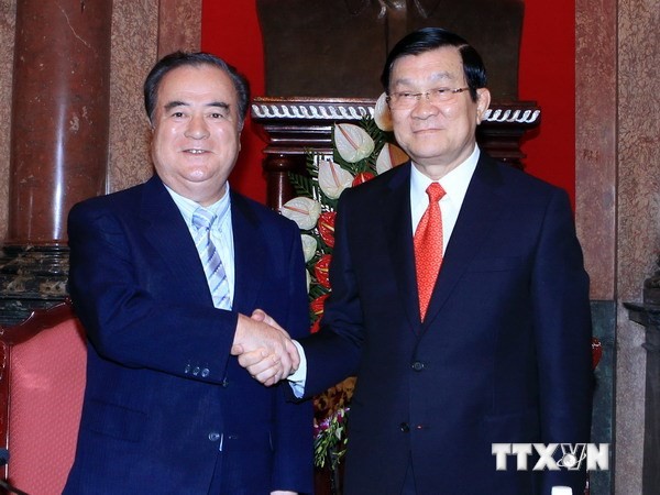 Presiden VN, Truong Tan Sang menerima Gubernur  propinsi Ibaraki, Jepang - ảnh 1