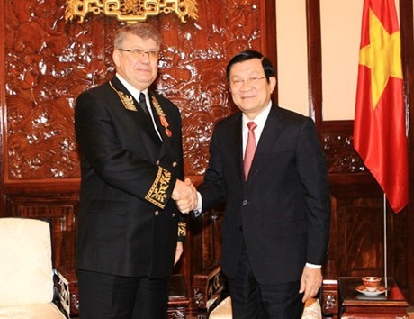 Pres. VN Truong Tan Sang menerima Duta Besar Federasi Rusia - ảnh 1