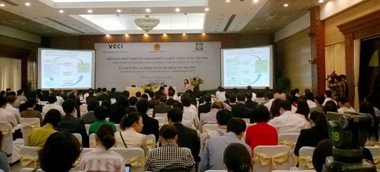 Upacara mengumumkan Laporan tahunan badan-usaha Vietnam tahun 2014 - ảnh 1