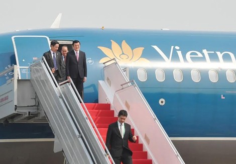 Presiden Vietnam, Truong Tan Sang telah tiba di Jakarta untuk menghadiri KTT Asia- Afrika - ảnh 1