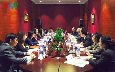 Delegasi MN Vietnam melakukan kunjungan kerja di Laos - ảnh 1
