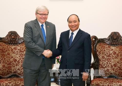 PM Vietnam, Nguyen Xuan Phuc menerima mantan PM Australia, Kevin Rudd - ảnh 1