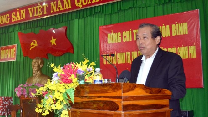 Deputi PM Pemerintah, Truong Hoa Binh mengunjungi dan melakukan temu kerja di propinsi Dak Lak - ảnh 1