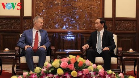 Presiden Vietnam, Tran Dai Quang menerima Duta Besar AS, Ted Osius - ảnh 1