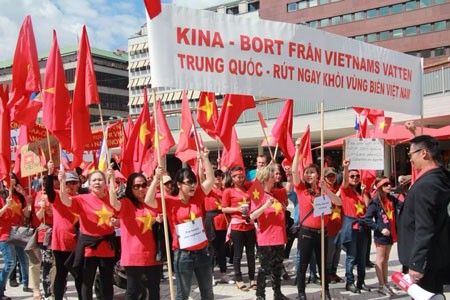 Вьетнамцы в Швеции продолжают выступать против действий Китая в Восточном море - ảnh 1