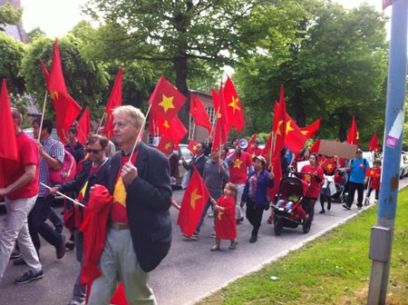 Вьетнамцы в Швеции продолжают выступать против действий Китая в Восточном море - ảnh 2