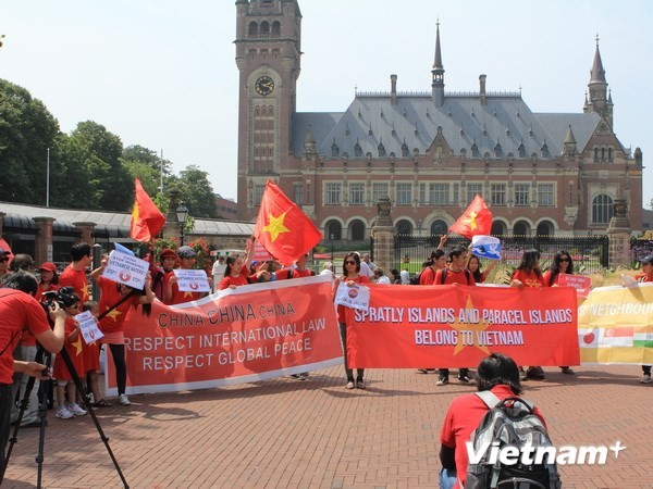 Вьетнамская диаспора за границей продолжает выступать с протестом против Китая - ảnh 2