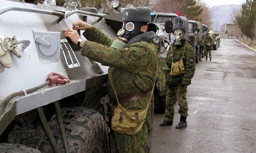 Антитеррористические учения российских военных начались в Таджикистане - ảnh 1