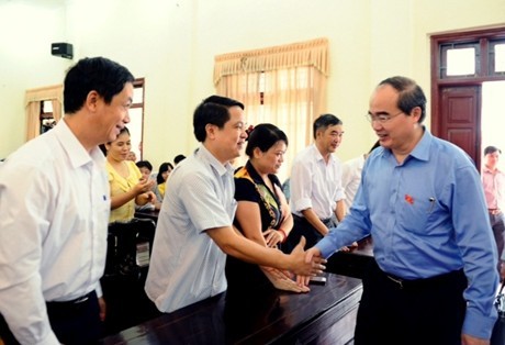Глава ОФВ Нгуен Тхиен Нян встретился с избирателями провинции Бакзянг - ảnh 1