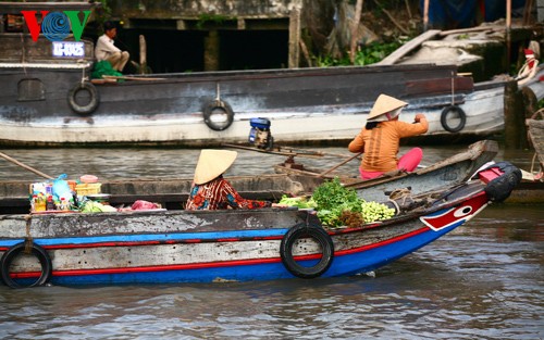 Плавучий рынок «Кайбэ» на юго-западе Вьетнама - ảnh 9