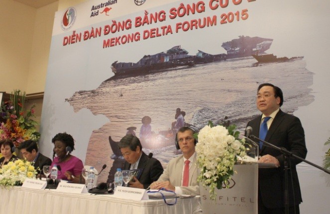 В г.Хошимине проходит форум по изменению климата в дельте реки Меконг-2015 - ảnh 1