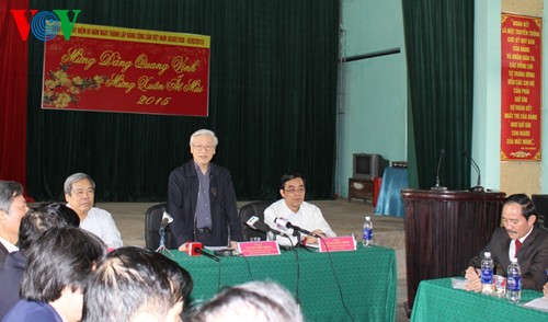 Генсек ЦК КПВ Нгуен Фу Чонг побывал в провинции Куангчи с рабочим визитом - ảnh 1