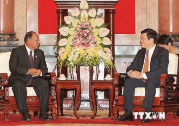 Президент СРВ Чыонг Тан Шанг принял спикера камбоджийского парламента - ảnh 1