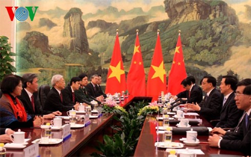 Генсек ЦК КПВ Нгуен Фу Чонг встретился с высшими руководителями Китая - ảnh 2
