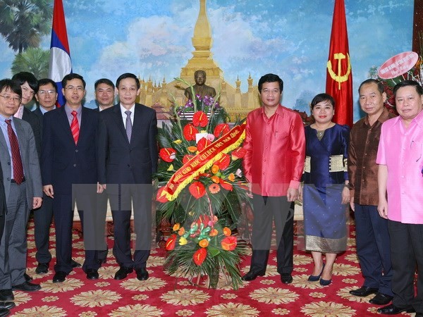 Посольство Лаоса в Ханое отметило традиционный новогодний праздник Бунпимэй - ảnh 1