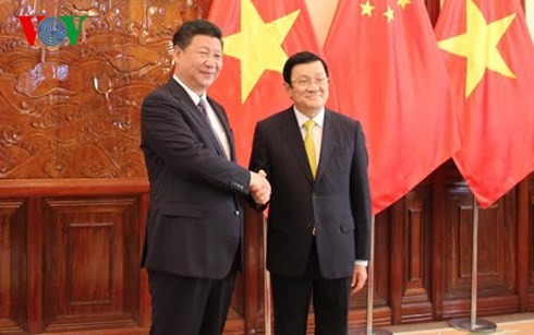 Президент СРВ Чыонг Тан Шанг провел переговоры с председателем КНР - ảnh 1