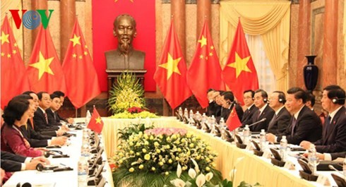 Президент СРВ Чыонг Тан Шанг провел переговоры с председателем КНР - ảnh 2