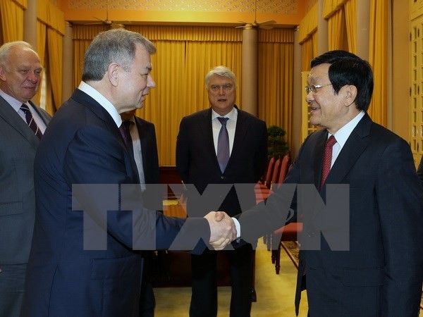 Президент Вьетнама принял губернатора Калужской области и посла Сингапура - ảnh 1
