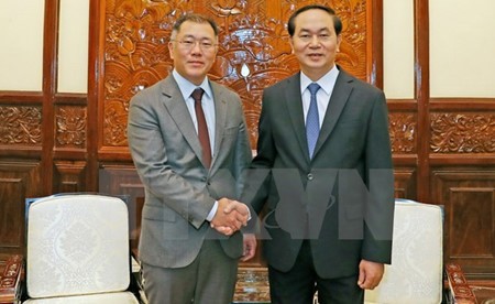 Президент СРВ принял вице-президента южнокорейской корпорации Hyundai - ảnh 1