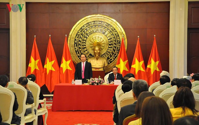 Чан Дай Куанг пожелал, чтобы вьетнамская диаспора в Китае развивала роль моста дружбы - ảnh 1