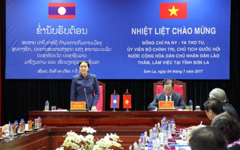 Глава парламента Лаоса находится во вьетнамской провинции Шонла с рабочим визитом - ảnh 1