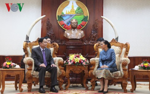 Спикер парламента Лаоса приняла делегацию ЦК Отечественного фронта Вьетнама - ảnh 1
