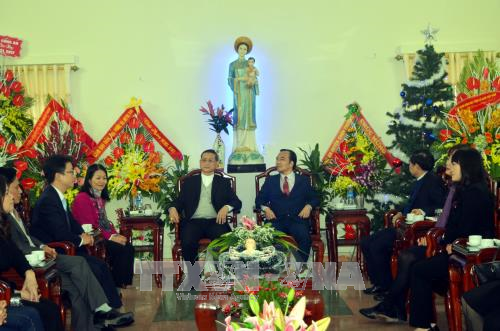 По всему Вьетнаму проходят разнообразные мероприятия по случаю Рождества - ảnh 1