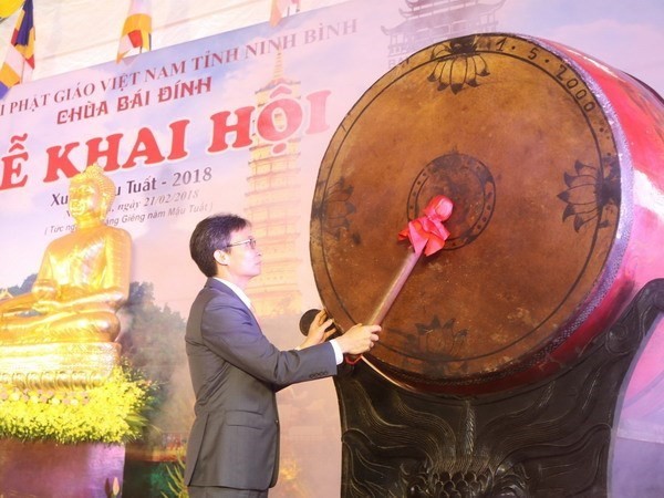 Буддийская сангха Вьетнама организовала открытие весеннего праздника пагоды Байдинь - ảnh 1