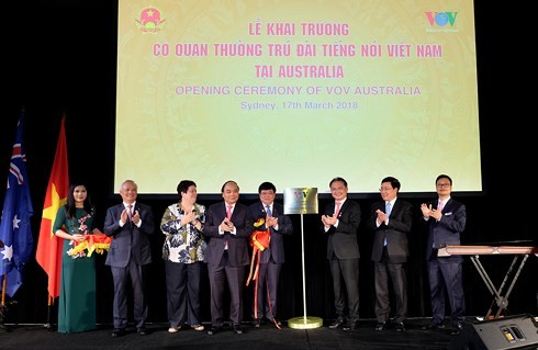 Нгуен Суан Фук принял участие в открытии корпункта радио «Голос Вьетнама» в Австралии - ảnh 1
