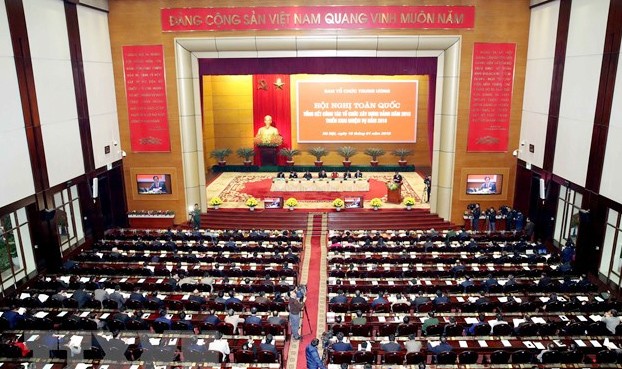 В Ханое прошла всереспубликанская конференция по итогам партийного строительства за 2018 год - ảnh 1