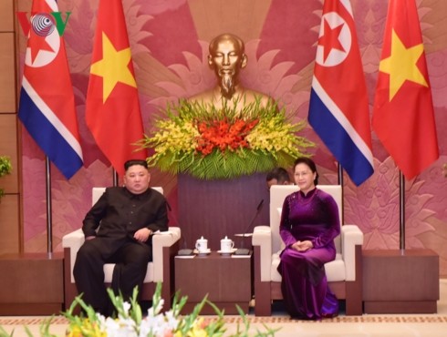 Нгуен Тхи Ким Нган встретилась с лидером КНДР Ким Чен Ыном - ảnh 1