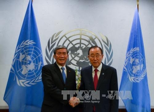 Dinh The Huynh reçu par le secrétaire général de l’ONU - ảnh 1