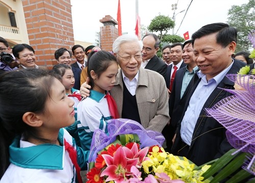 Nguyễn Phú Trọng à la fête de la grande union nationale de Bắc Ninh  - ảnh 1
