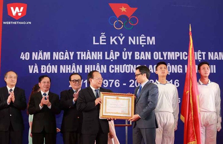  Remise de l’ordre du travail au comité olympique du Vietnam - ảnh 1