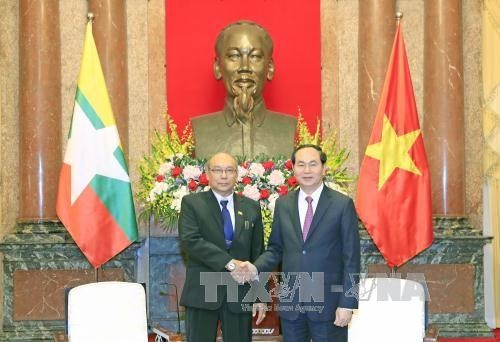  Trần Đại Quang reçoit le président du parlement du Myanmar - ảnh 1