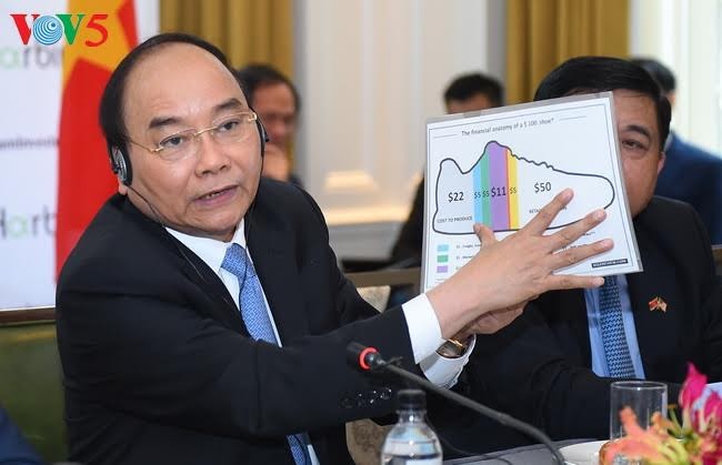 Nguyen Xuan Phuc à une table ronde sur la coopération et l’investissement - ảnh 1