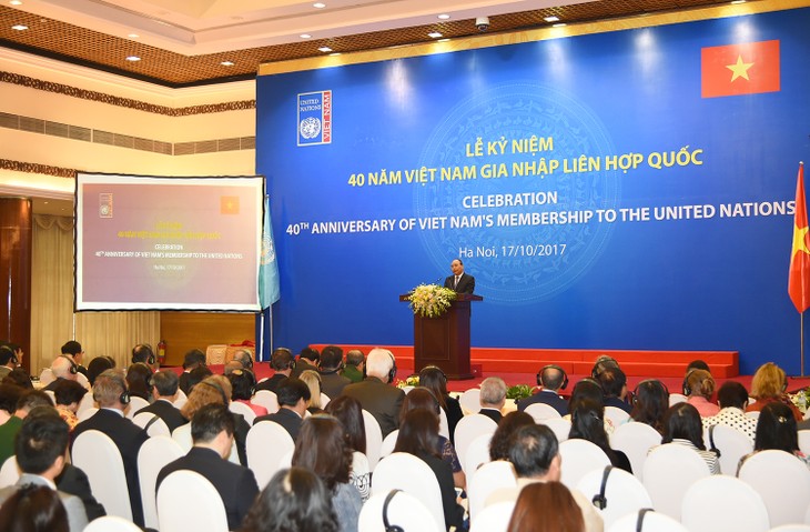 Nguyen Xuan Phuc à la cérémonie célébrant les 40 ans de l’adhésion du Vietnam à l’ONU - ảnh 1