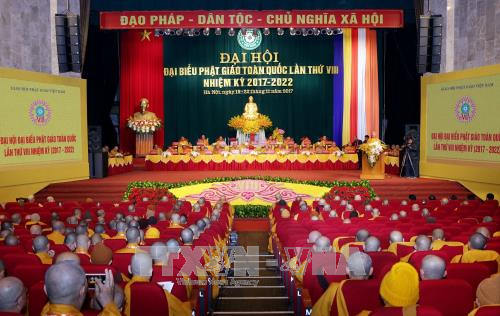 Ouverture du 8ème congrès national de l’Eglise bouddhique du Vietnam - ảnh 1