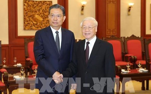 Le SG du PCV Nguyên Phu Trong reçoit des délégations chinoise et cubaine - ảnh 1