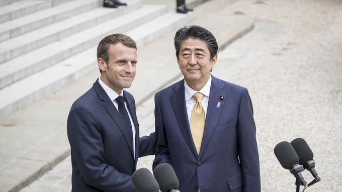 Abe et Macron s'entendent pour renforcer la coopération dans l'Indo-Pacifique - ảnh 1