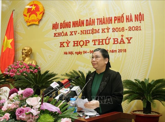 Tong Thi Phong à la session de fin d’année du Conseil populaire de Hanoï - ảnh 1