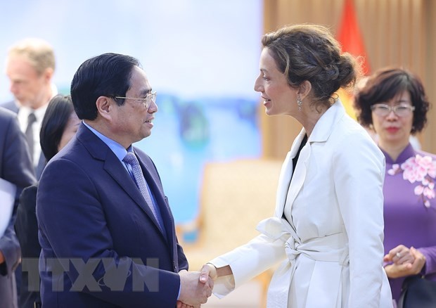 Pham Minh Chinh rencontre la directrice générale de l’UNESCO - ảnh 1