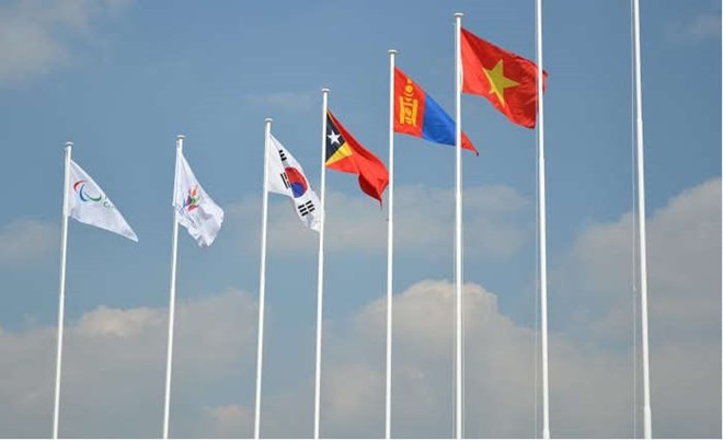 Lễ thượng cờ Đoàn Thể thao Người khuyết tật Việt Nam tại Asian Para Games II  - ảnh 1